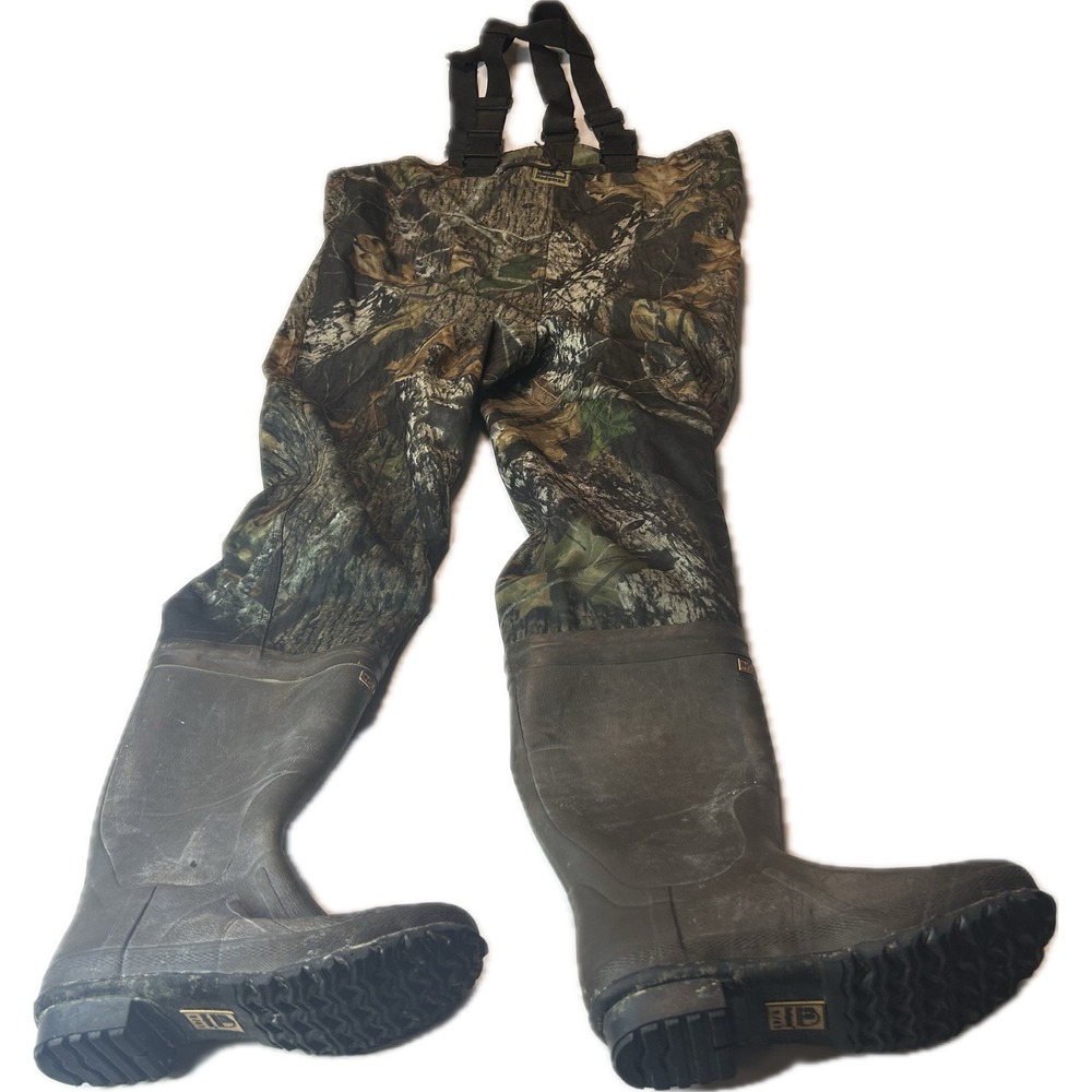 Hodgman Camo Chest Waders Insulated Rubber Boots Mens Size 9 Hunting Fishing